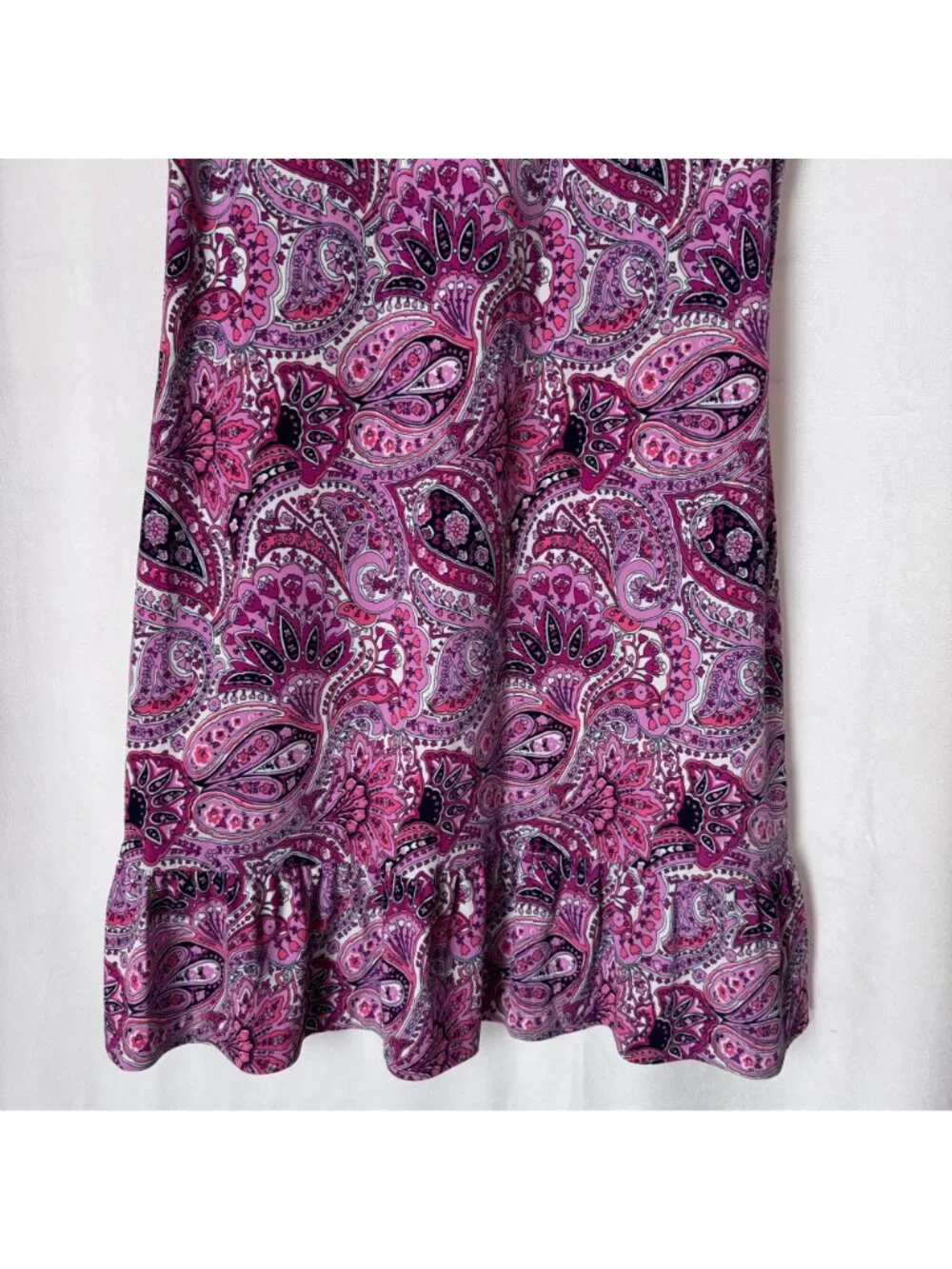 Michael Kors Women Pink Paisley Sleeveless Knee Length Dress Size M